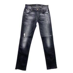 7 For All Mankind The Relaxed Skinny Women's Distressed Jeans Sz 26